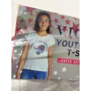 Vigoss Youth 3-Pack T-Shirts Girls Size S 7/8 Sequin Butterfly Heart Super Soft